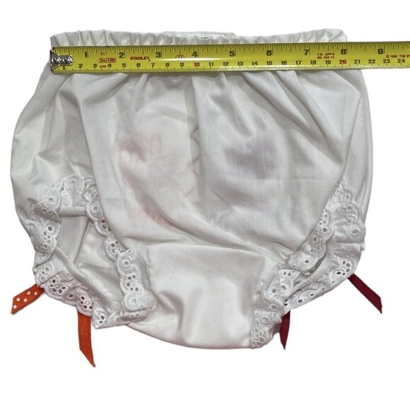 EMBROIDER THIS Clemson Carolina Embroidered Panty Cover Size 4 White Eyelet Trim - Picture 7 of 7